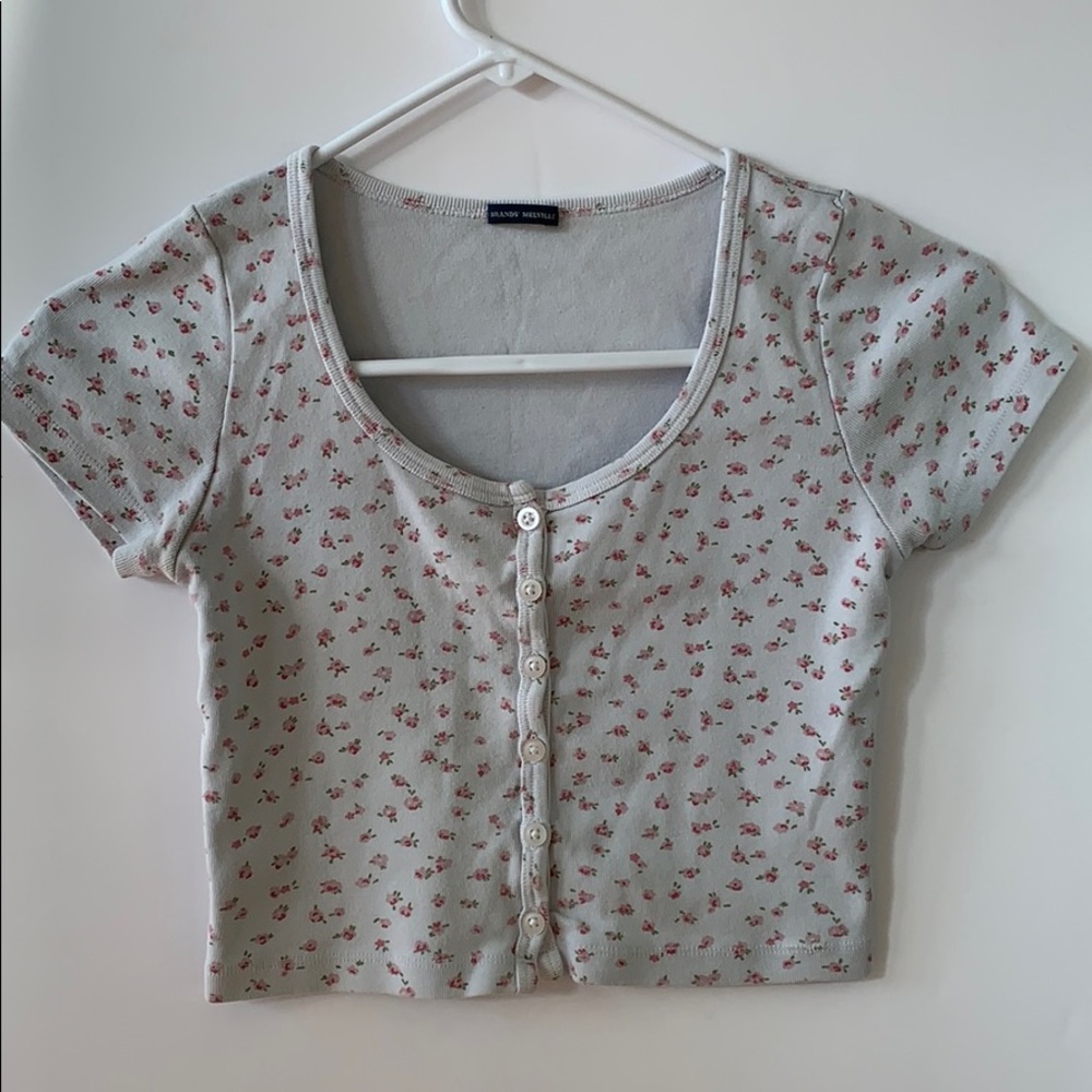 Brandy Melville Floral Zelly Top